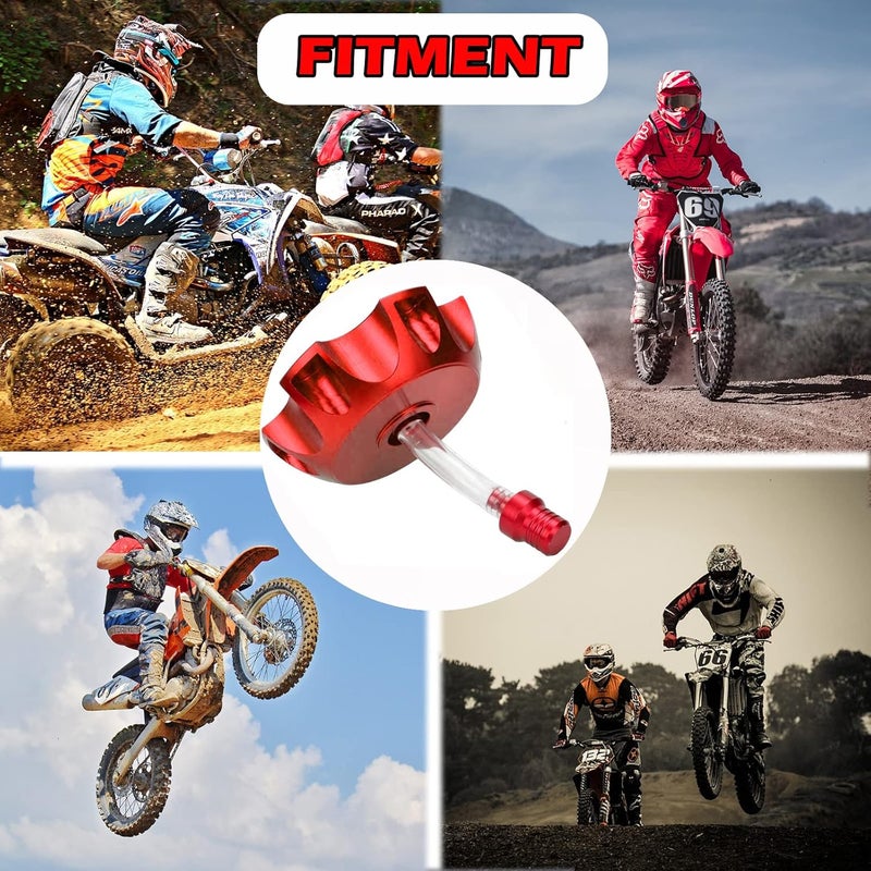 New Olym غطاء خزان الوقود من الألمنيوم CNC للدراجات الرباعية والدراجات الترابية 50cc 90cc 110cc 150cc SSR XR50 Taotao Apollo أحمر - Image 5